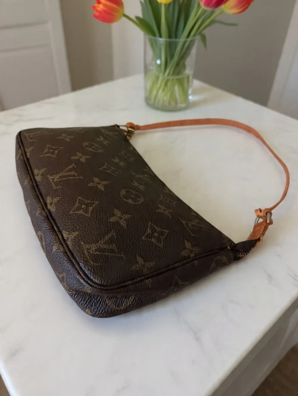 Louis Vuitton Pochette Accessoires Monogram Crossbody Bag💓 Vintage 1999